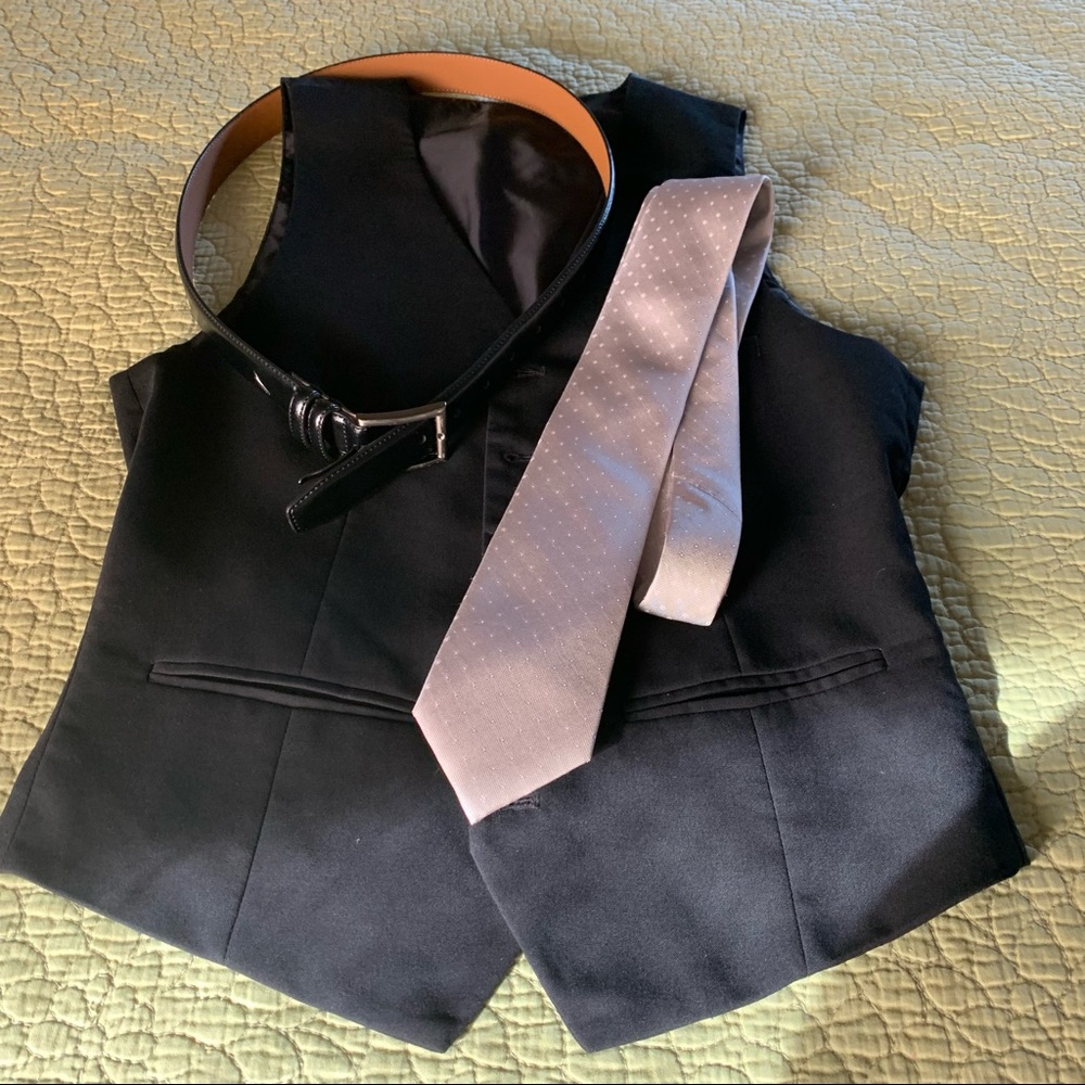 Men’s Vest, Tie, Belt * 3 pieces